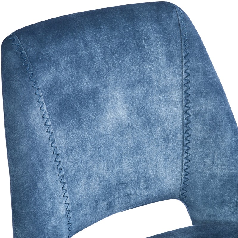 KASPER S Velvet Blue - Swivel Black Legs