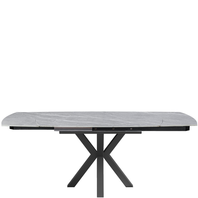 THEO Ceramic Argento Grey Matt Extending Dining Table (120/180cm)