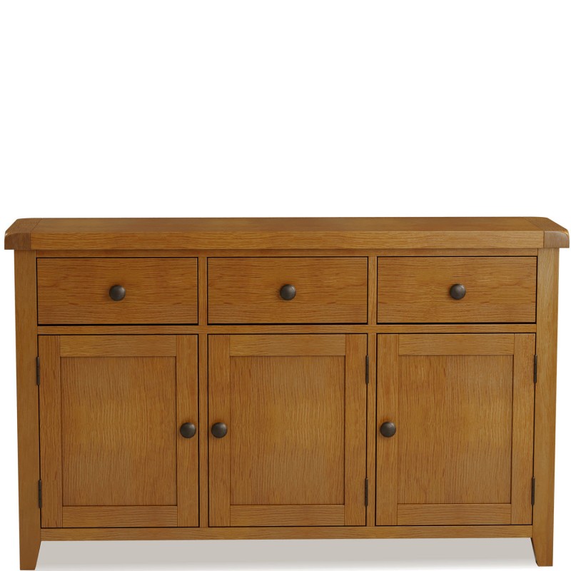 Barton Oak Living & Dining 3 Door 3 Drawer Sideboard