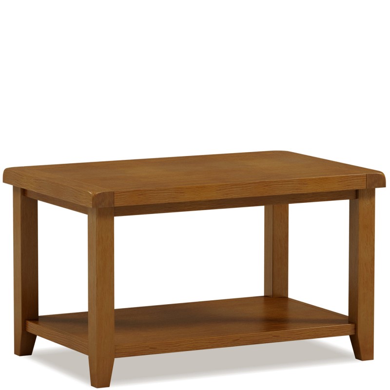 Barton Oak Living & Dining Coffee Table With Shelf