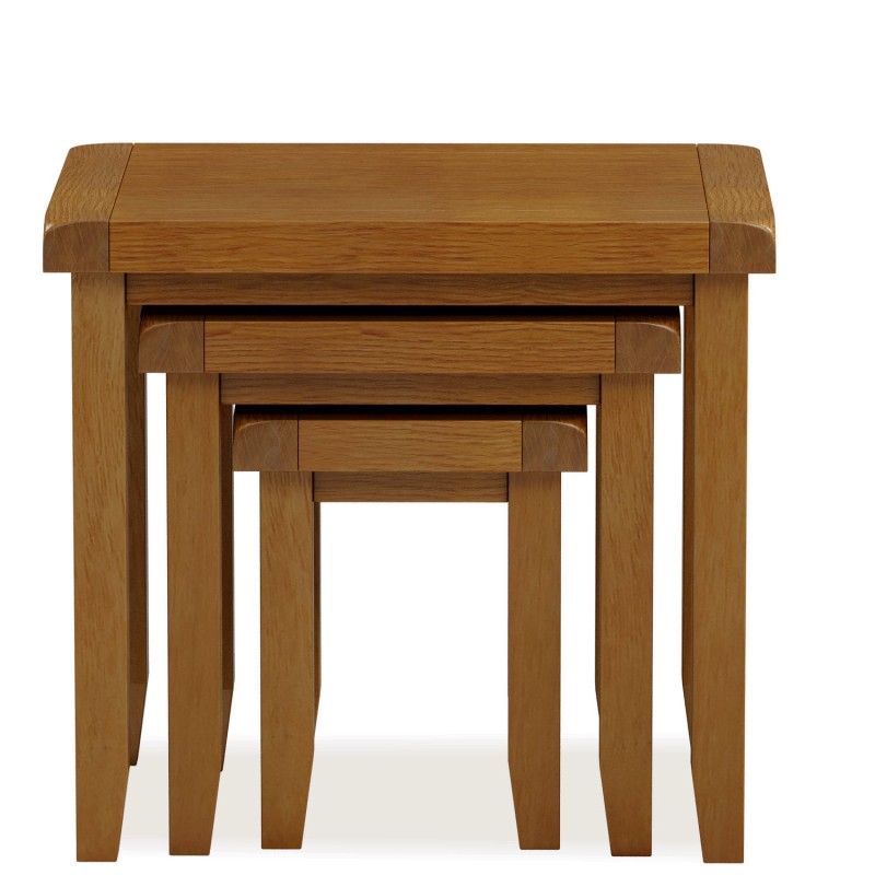 Barton Oak Living & Dining Nest Of 3 Tables