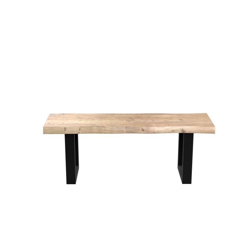 ACACIA LIVE EDGE 125 cm U LEG BENCH