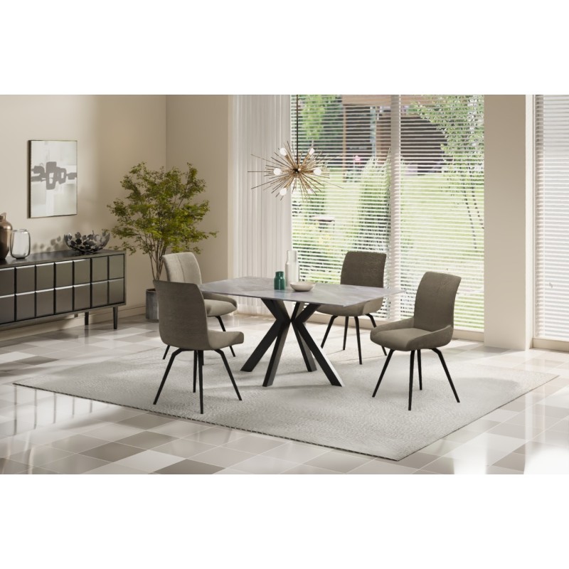 SANTO Ceramic Pearla Grey Gloss - Fixed 160 cm