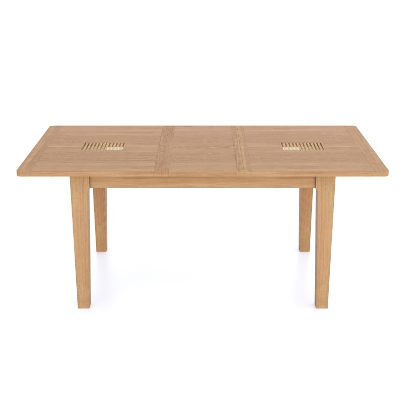 Elegans Natural Oak Extending Dining Table With 2 Chairs and 1 Bench