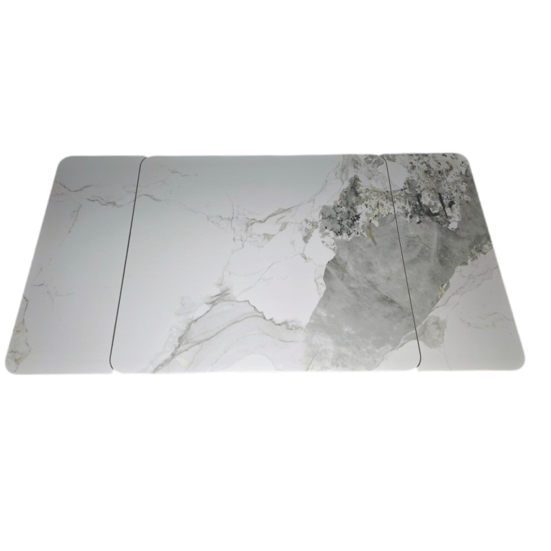 CARLO Petite Ceramic Extending Calacatta - EXT Gloss 90/120/150 With 4 Chairs