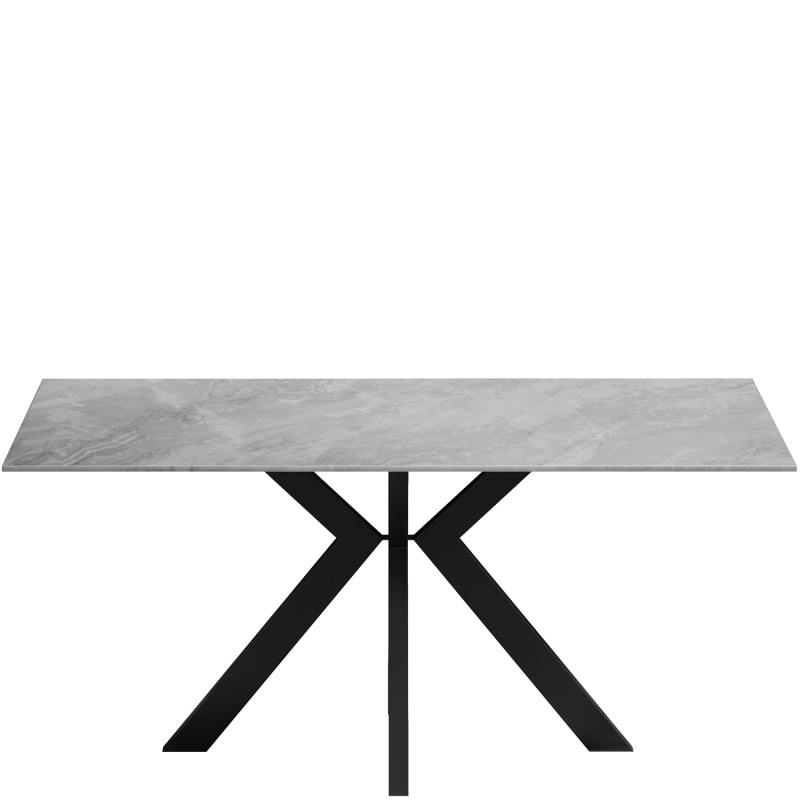 SANTO Ceramic Pearla Grey Gloss - Fixed 160 cm With 4 Chairs