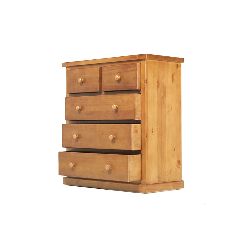 Chunky Pine 2 Over 3 Chest of Drawers