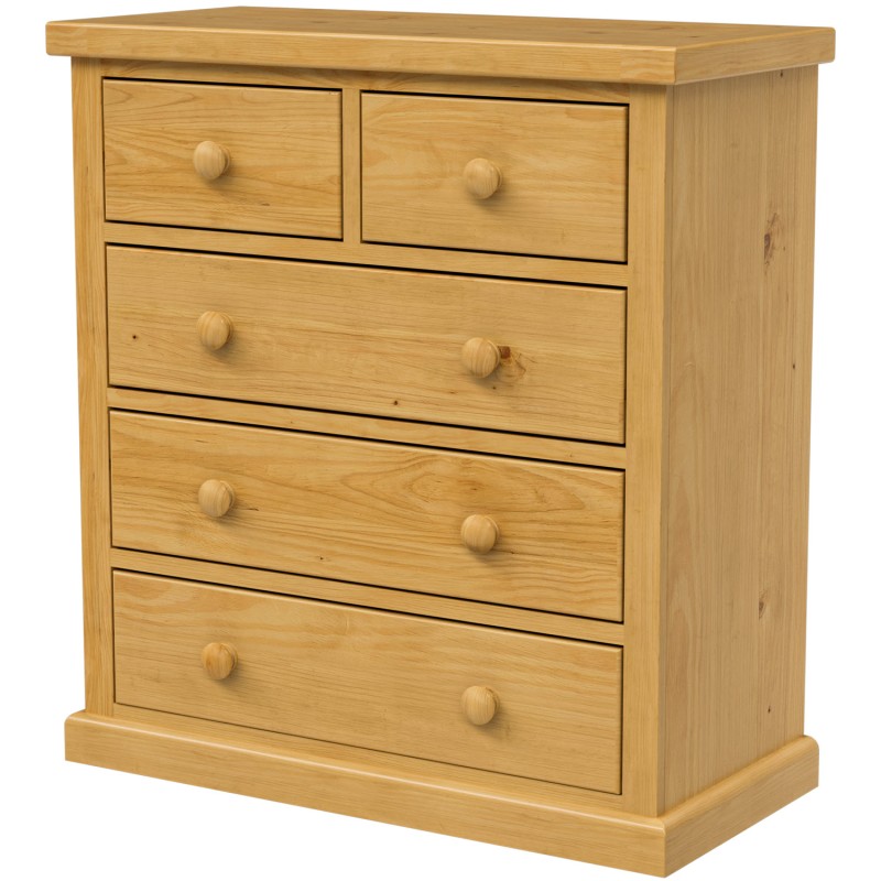 Chunky Pine 2 Over 3 Chest of Drawers