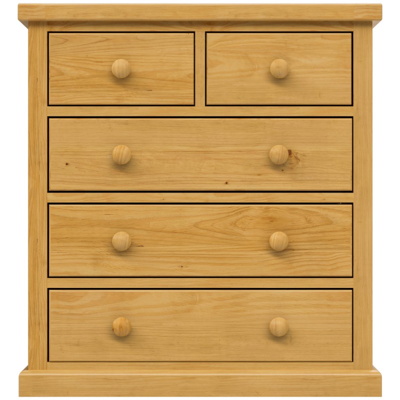 Chunky Pine 2 Over 3 Chest of Drawers