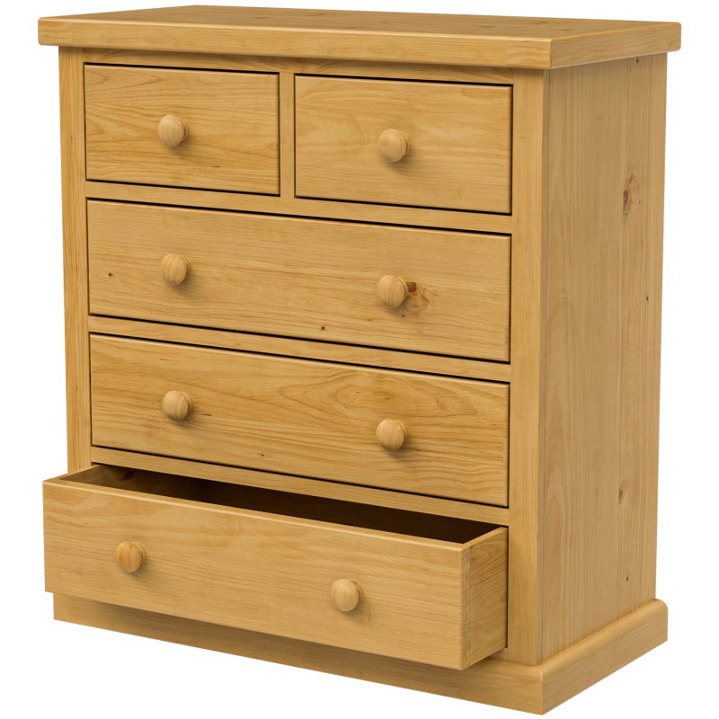 Chunky Pine 2 Over 3 Chest of Drawers