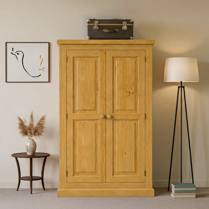 Chunky Pine Kids Double Wardrobe