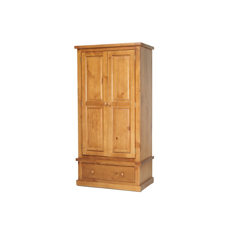 Chunky Pine Gents Double Wardrobe