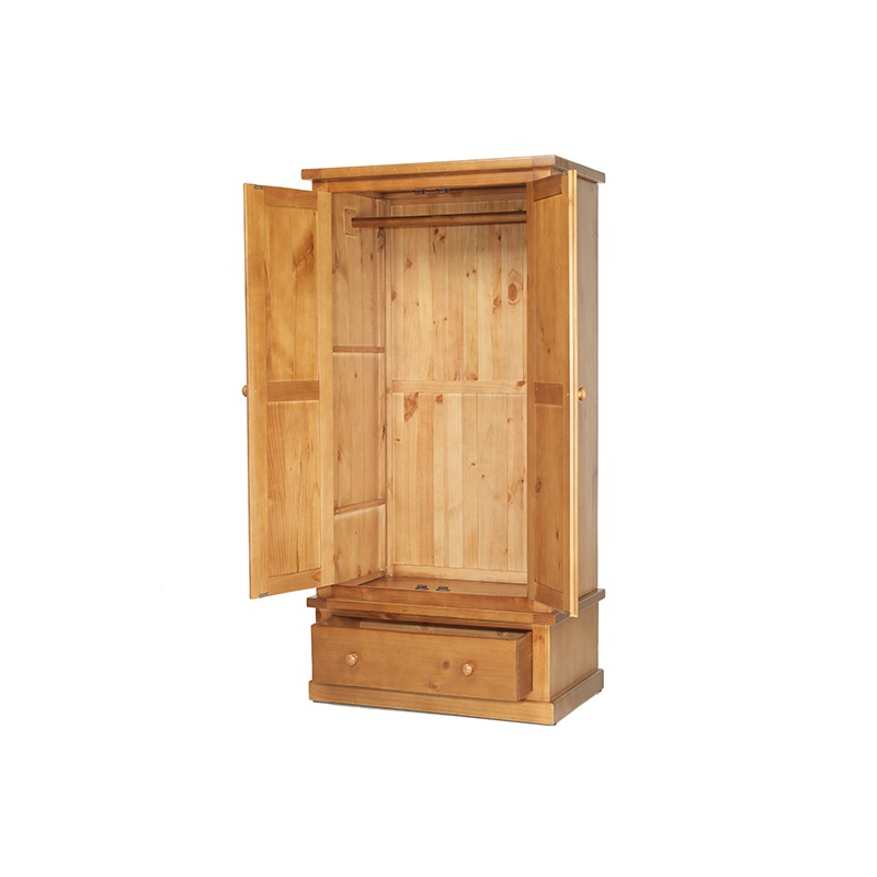 Chunky Pine Gents Double Wardrobe