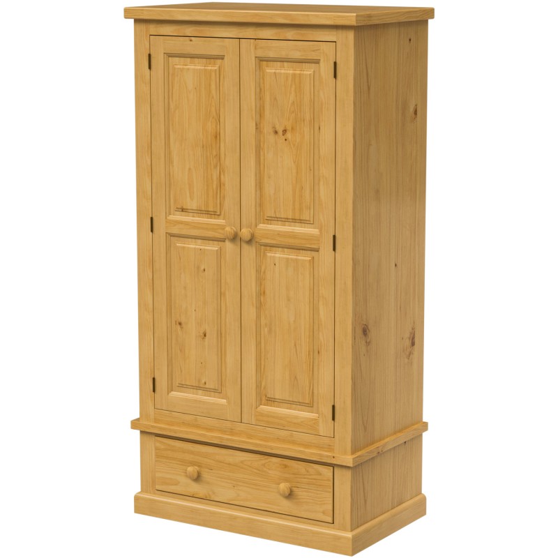 Chunky Pine Gents Double Wardrobe