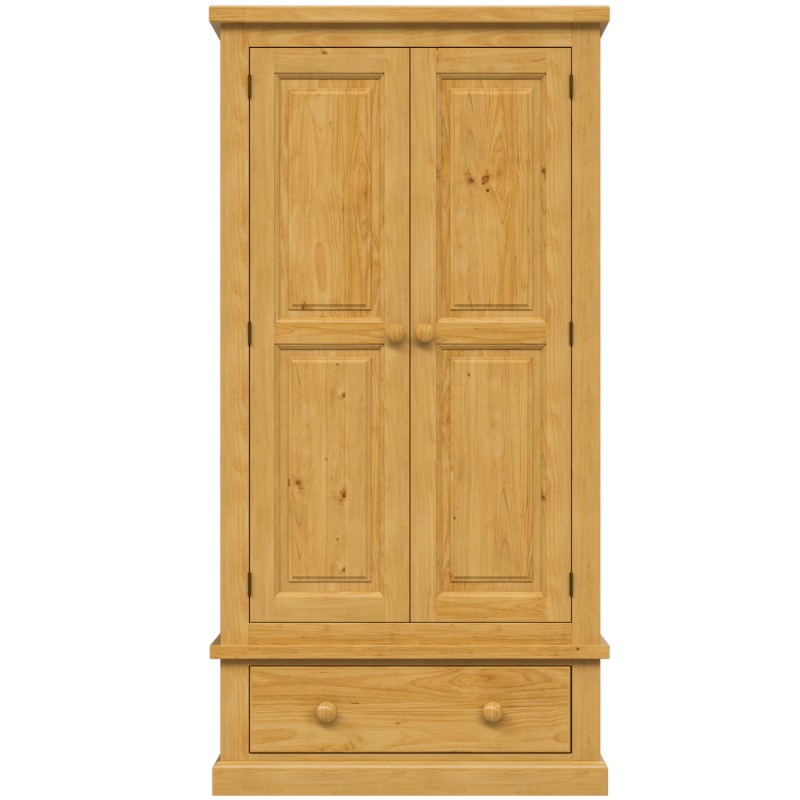 Chunky Pine Gents Double Wardrobe