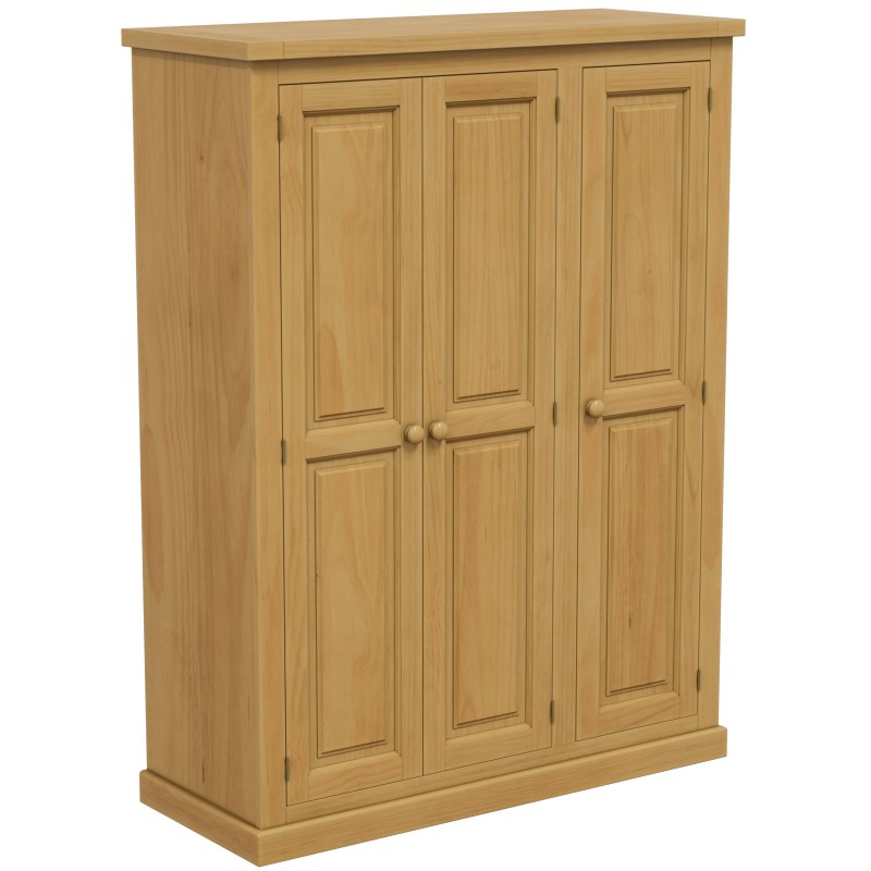 Chunky Pine Triple Wardrobe