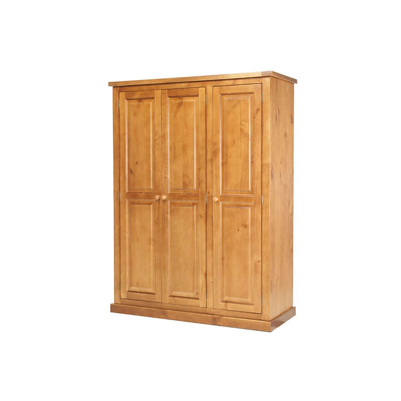 Chunky Pine Triple Wardrobe