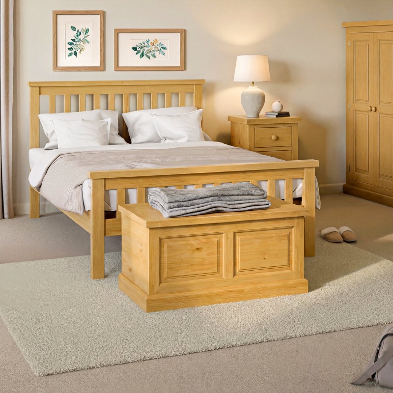 Chunky Pine Blanket Box