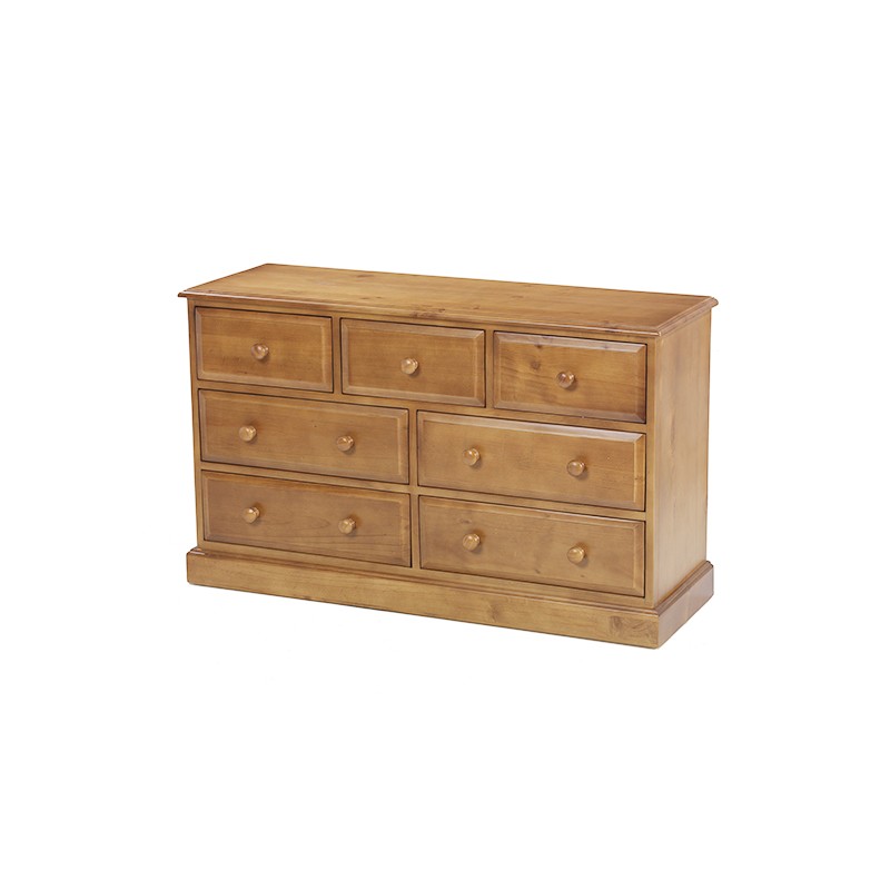 Country Pine 3 Over 4 Chest of Drawers