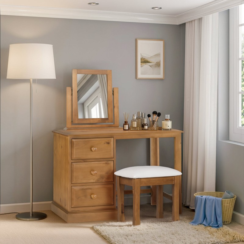 Country Pine Dressing Table Set
