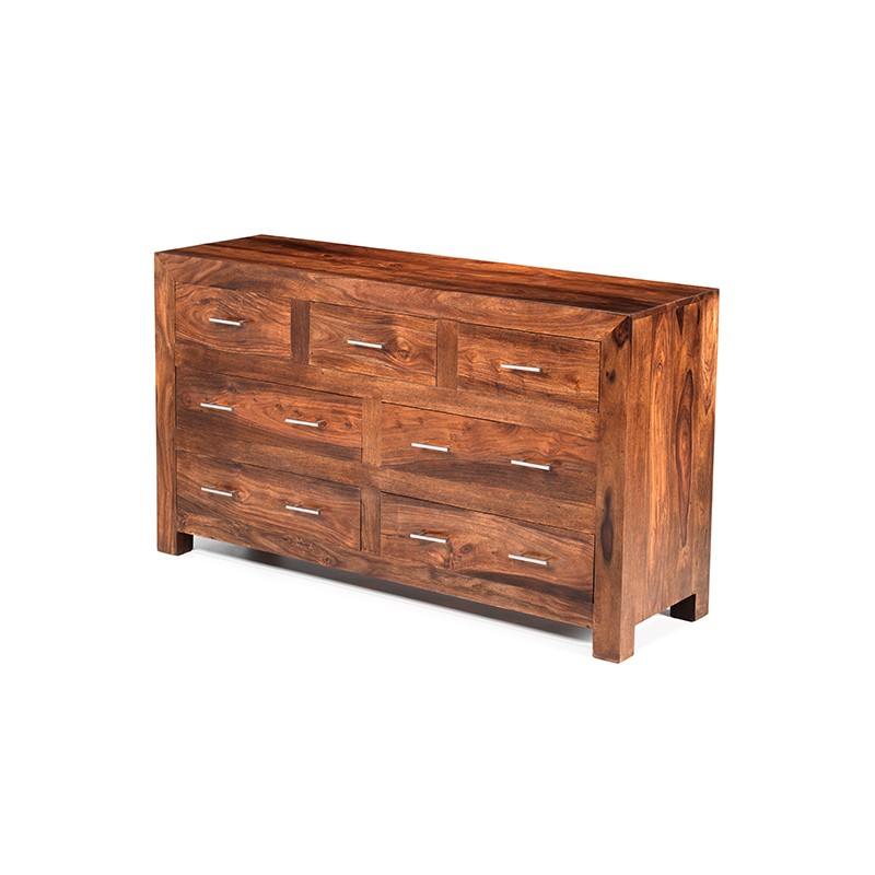 Cuba Sheesham 7 Drawer Chest of Drawers