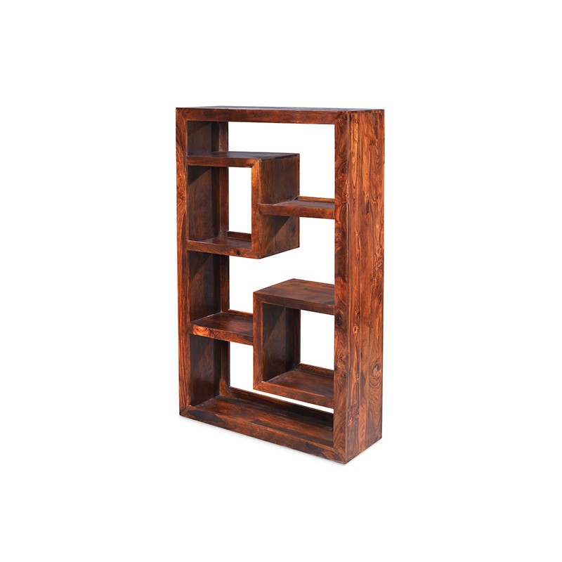 Cuba Sheesham Geometric Bookcase