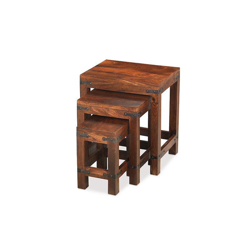 Jali Sheesham Nest of 3 Tables