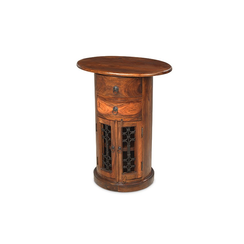 Jali Sheesham Oval Drum Chest