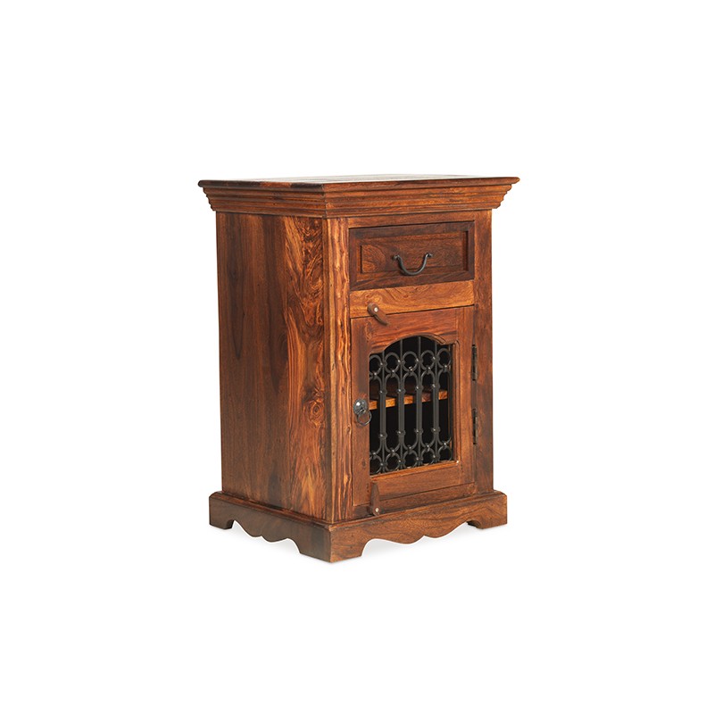 Jali Sheesham Bedside Cabinet - Right