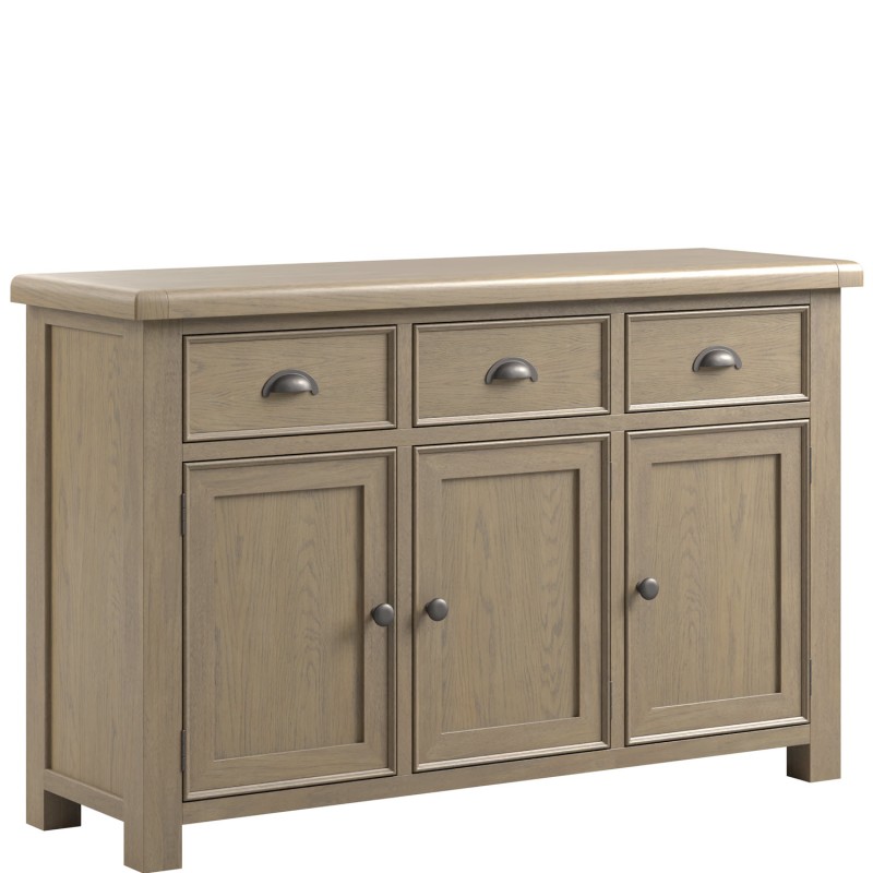 Stoneford Oak Large 3 Door 3 Drawer Sideboard