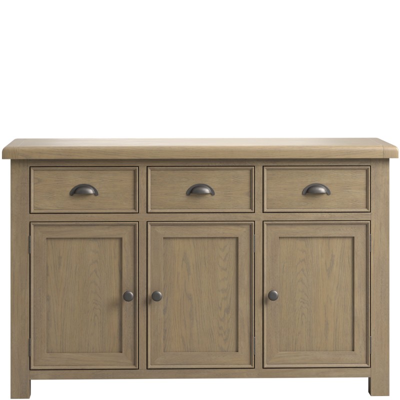 Stoneford Oak Large 3 Door 3 Drawer Sideboard