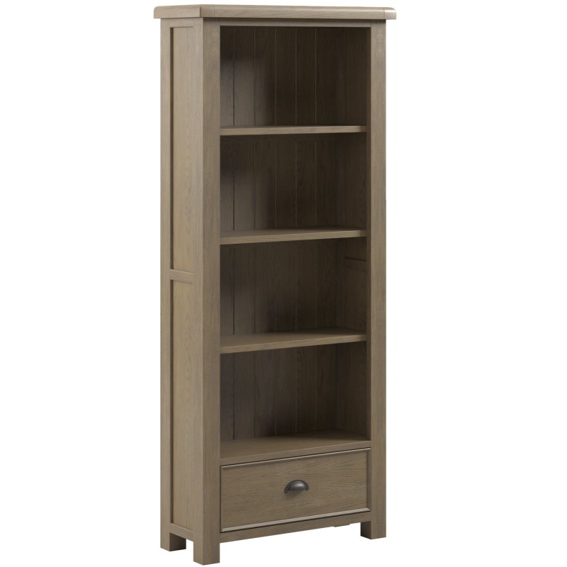 Stoneford Oak Large Bookcase with Drawers