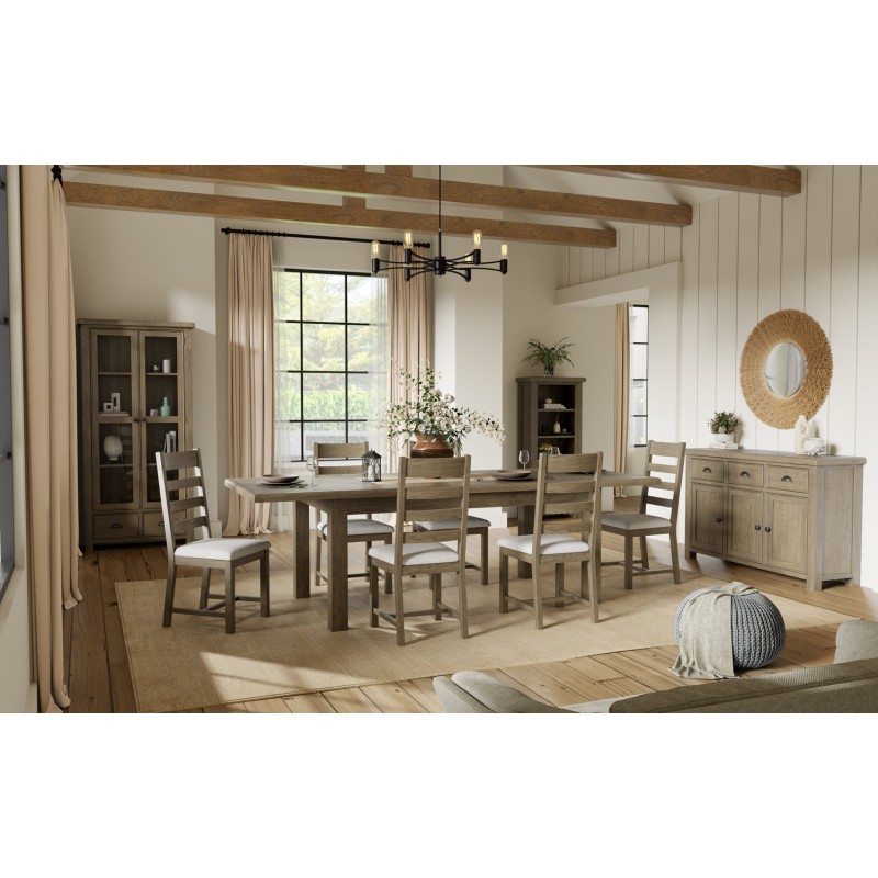 Stoneford Oak 140-180 cm Extending Dining Table and 6 Chairs