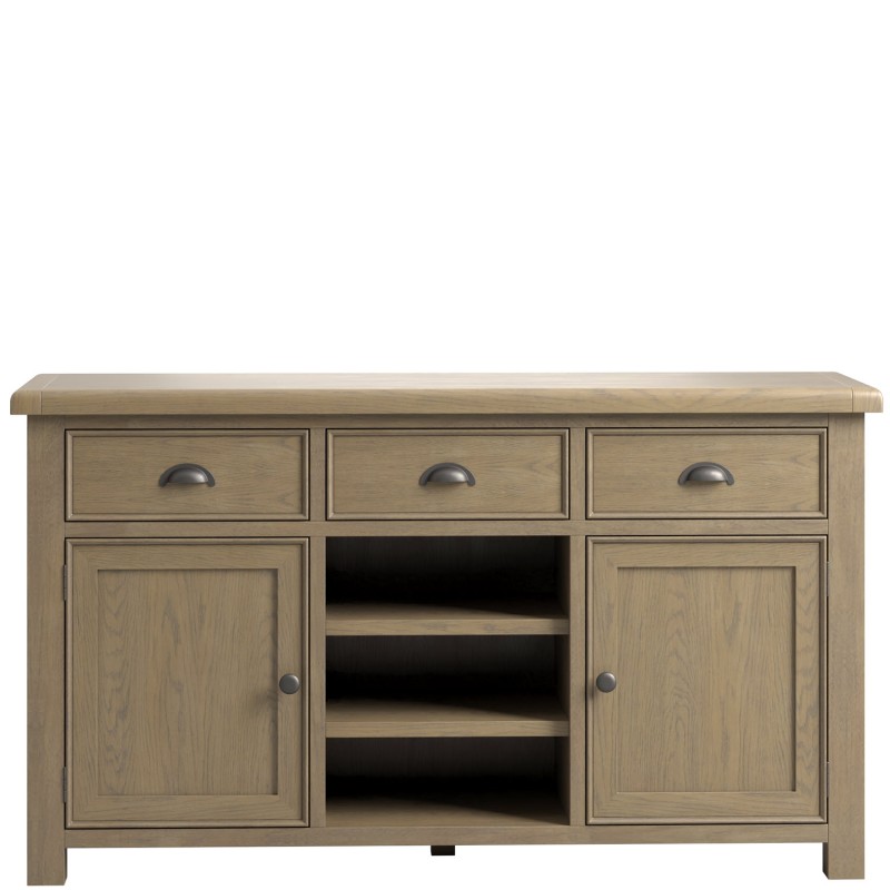 Stoneford Oak Large 2 Door, 6 Drawer Sideboard