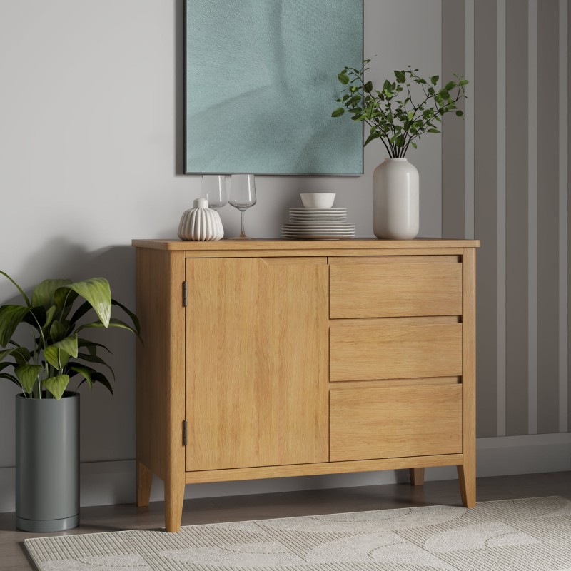 Cadley Oak Small Sideboard with Drawers