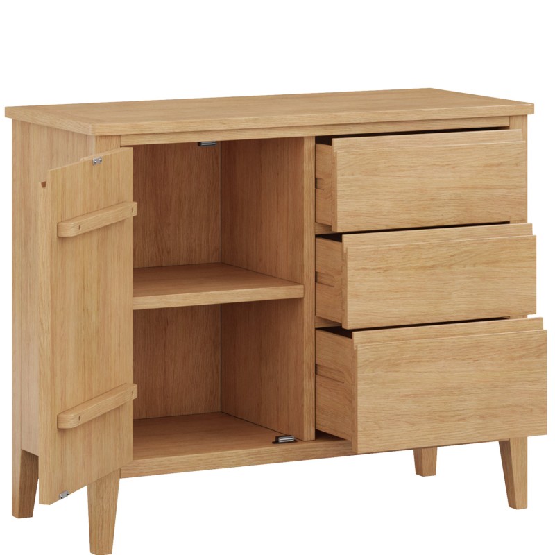 Cadley Oak Small Sideboard with Drawers