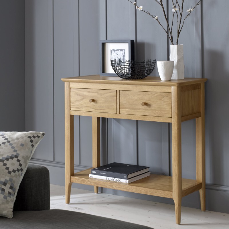 Enfield Oak Console Table Lifestyle Furniture UK