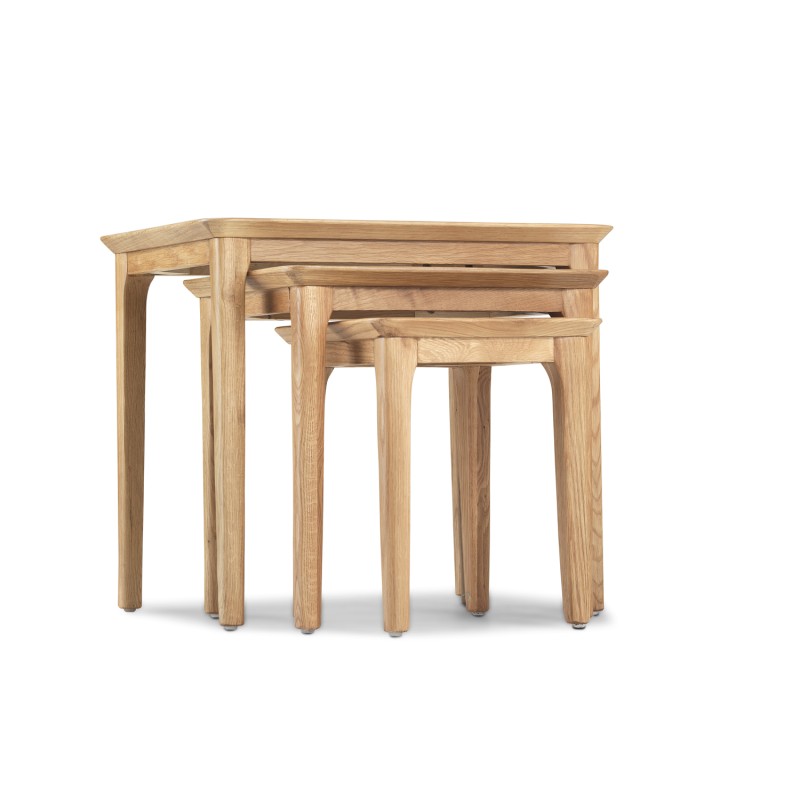 Enfield Oak Nest of 3 Tables Lifestyle Furniture UK