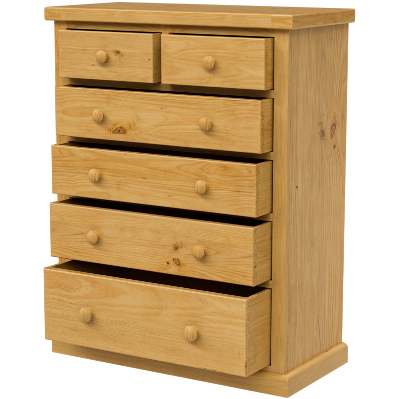 Chunky Pine 2 Over 4 Chest of Drawers