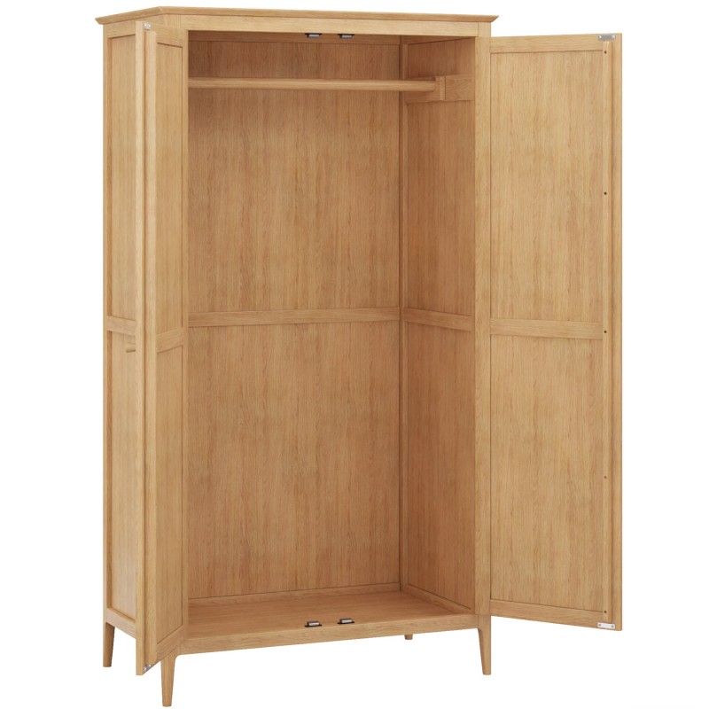 Danbury Oak Full Hanging Double Wardrobe