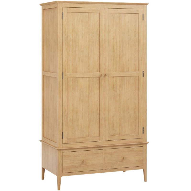 Danbury Oak Double Wardrobe with Drawer