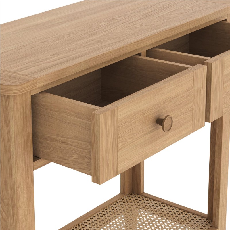 Elegans Natural Oak Console Table