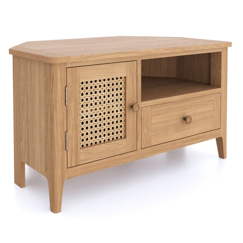 Elegans Natural Oak Corner TV Unit