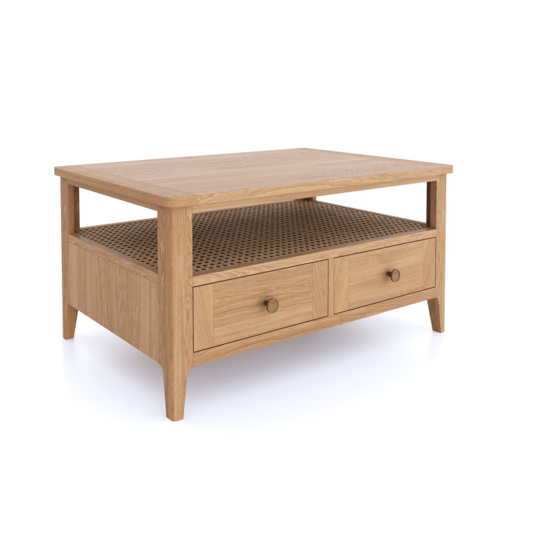 Elegans Natural Oak 2 drawer Coffee Table