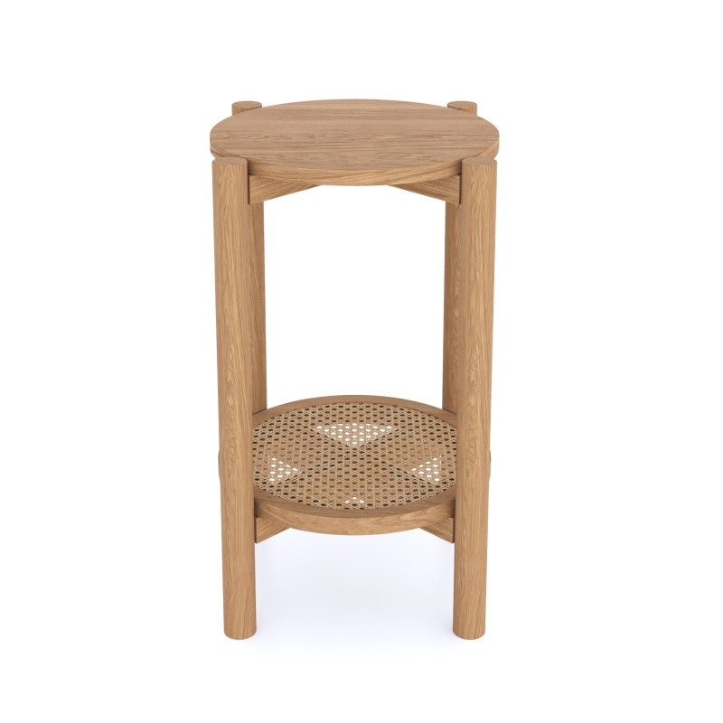 Elegans Natural Oak Round Side Table