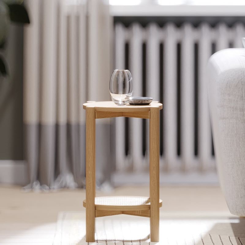 Elegans Natural Oak Round Side Table