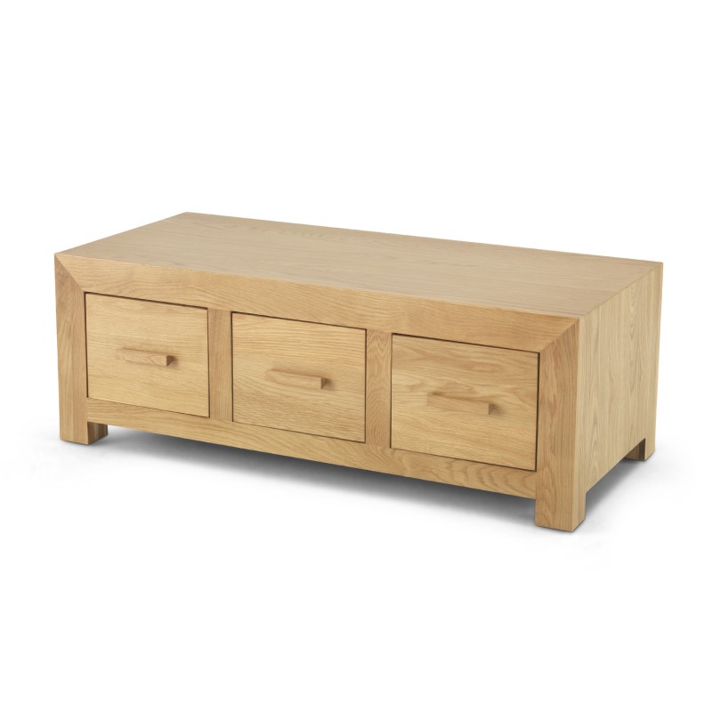 Cuba Oak 8 Drawer Coffee Trunk Lifestyle Furniture UK