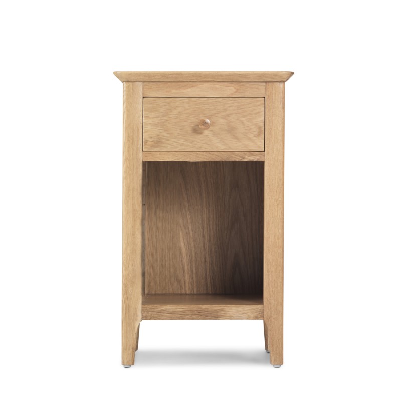 Enfield Oak Small Bedside with Drawer Lifestyle Furniture UK