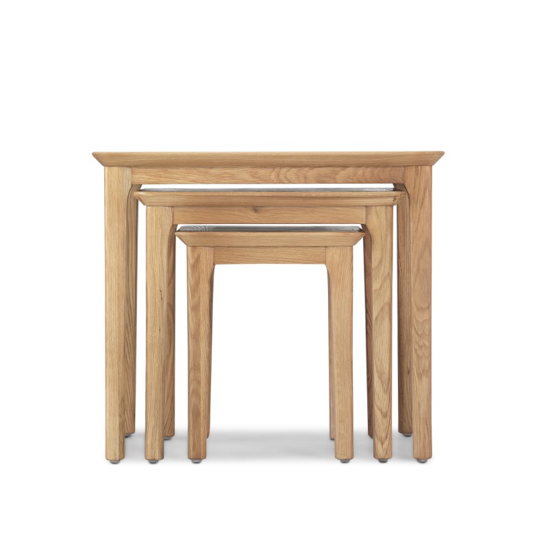 Enfield Oak Nest of 3 Tables Lifestyle Furniture UK