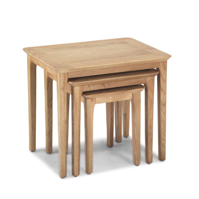 Enfield Oak Nest of 3 Tables Lifestyle Furniture UK